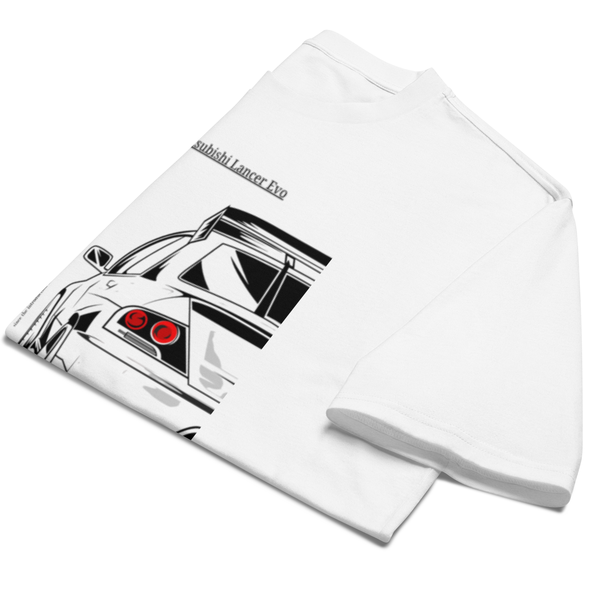 Oversized Heavyweight T-Shirt – Mitsubishi Lancer Evo Graphic Evo